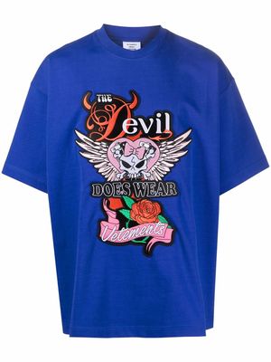 VETEMENTS Devil Wears Vetements T-shirt - Blue