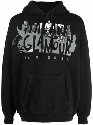 Diesel S-UMMER-D1 graphic hoodie - Black