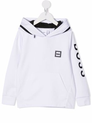 BOSS Kidswear logo-print hoodie - White