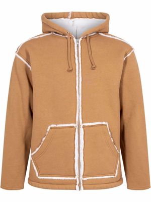 Supreme faux shearling hooded jacket - Brown