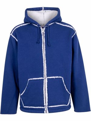 Supreme faux shearling hooded jacket - Blue