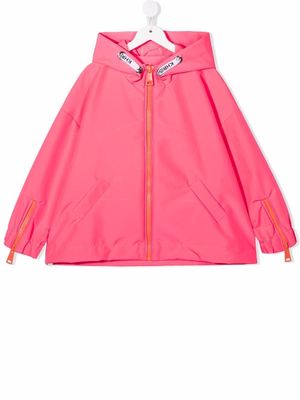 Khrisjoy Kids zip-fastening rain jacket - Pink