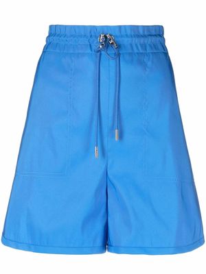 Alexander McQueen high-waisted toggle-fastening shorts - Blue