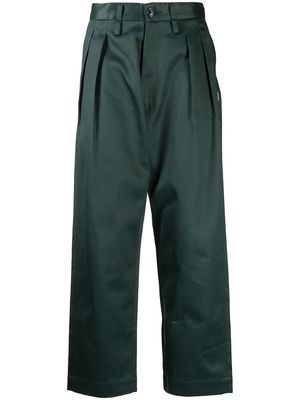 WTAPS straight-leg tailored trousers - Green