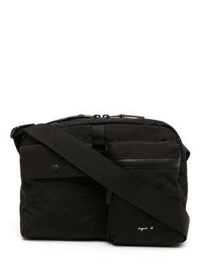 agnès b. zip-up messenger bag - Black