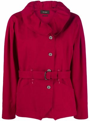 Isabel Marant Dipazo belted wide-collar jacket - Red