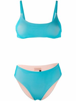 Fisico mesh high-waisted bikini - Blue