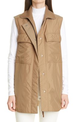 Lafayette 148 New York Willis Vest with Knit Dickey in Camel