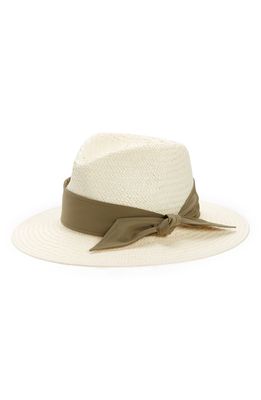 rag & bone Packable Straw Fedora Hat in Ivory