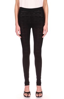 Givenchy 4G Logo Lace Leggings in Black