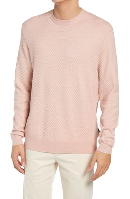 Ted Baker London Knares Textured Crewneck Sweater in Pink