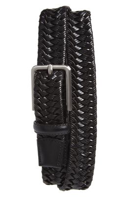 Nordstrom Braided Leather Belt in Black