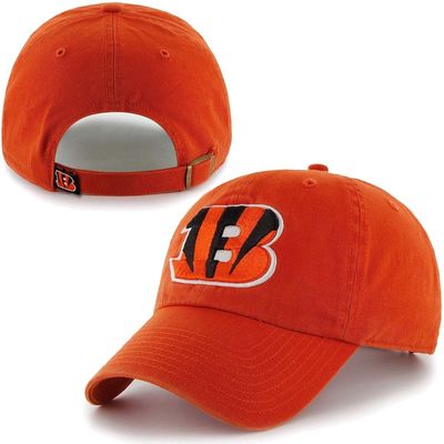 Mens Cincinnati Bengals '47 Brand Orange Cleanup Adjustable Hat