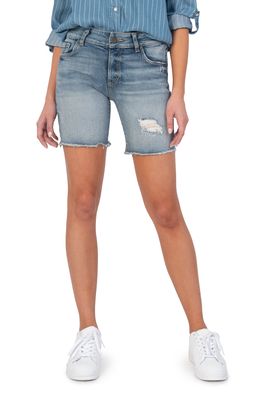 KUT from the Kloth Sophie Ripped Fray Hem Bermuda Shorts in Most