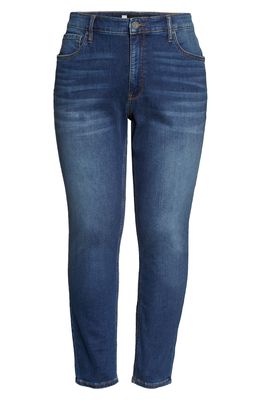 KUT from the Kloth Naomi Fab Ab High Waist Crop Straight Leg Jeans in Identify