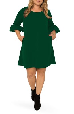 Standards & Practices Stella Crepe Knit Dress in Green