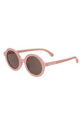 Babiators 42mm Euro Round Sunglasses in Pink With Amber