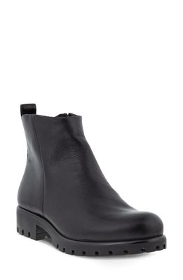 ECCO Modtray Water Resistant Ankle Boot in Black Leather