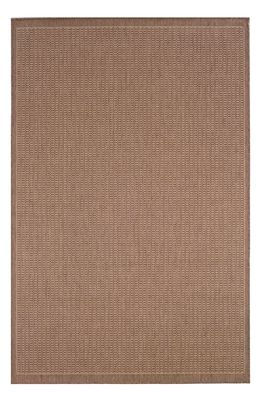 Couristan Saddlestitch Indoor/Outdoor Rug in Cocoa/Natural