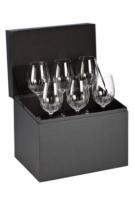 Waterford Lismore Essence Set of 6 Lead Crystal Wine Goblets in Clear