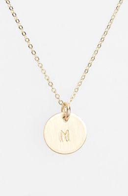 Nashelle 14k-Gold Fill Initial Mini Circle Necklace in 14K Gold Fill M