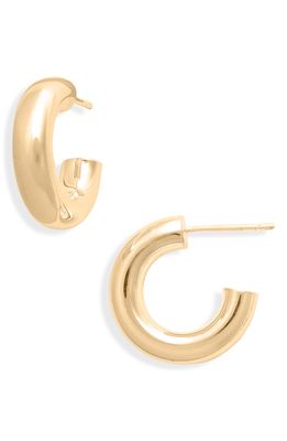 Jennifer Zeuner Lou Huggie Hoop Earrings in Yellow Gold