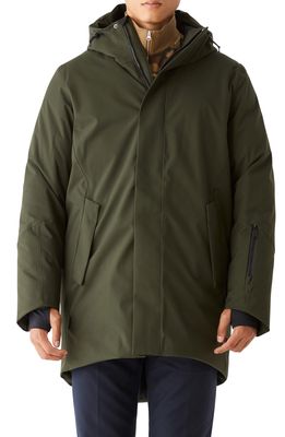 Frank And Oak Capital Waterproof Recycled Polyester Hooded Parka in Rosin