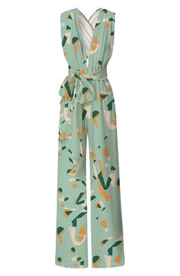 DIARRABLU Umy Saly Print Convertible Jumpsuit in Green