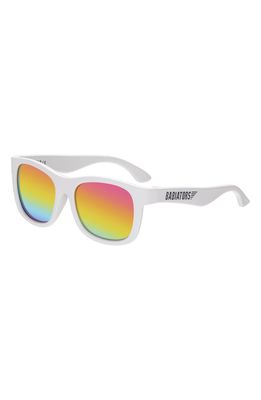 Babiators 42mm Rainbow Navigator Sunglasses in White With Rainbow