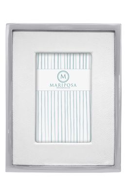 Mariposa Leather Picture Frame in White