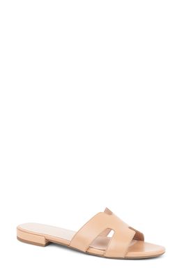 patricia green Hallie Slide Sandal in Nude Leather