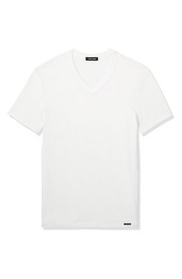 Tom Ford Cotton Jersey V-Neck T-Shirt in White