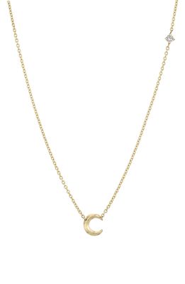 Lizzie Mandler Fine Jewelry Crescent Moon Pendant Necklace in Yellow Gold