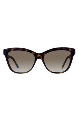 Dior 30Montaigne Mini 56mm Gradient Square Sunglasses in Dark Havana/Brown