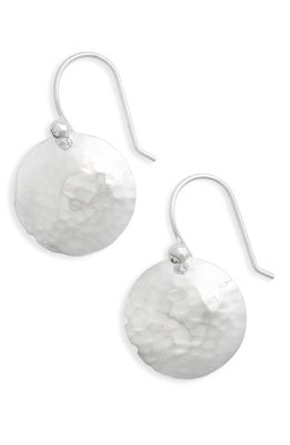 Ippolita Diamond & Hammered Dome Earrings in Sterling Silver