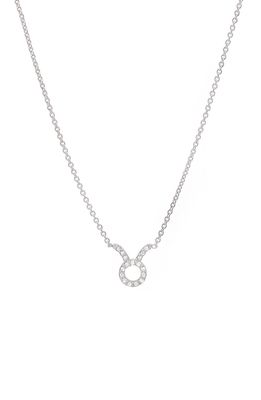 BYCHARI Diamond Zodiac Pendant Necklace in 14K White Gold - Taurus