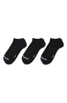 Stems 3-Pack Training No-Show Socks in Black