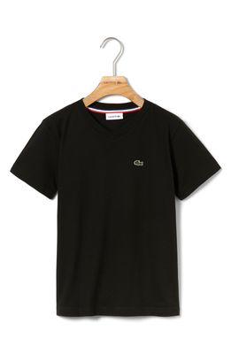Lacoste V-Neck T-Shirt in Black