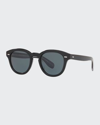 Men's Rounded Bold Acetate Sunglasses