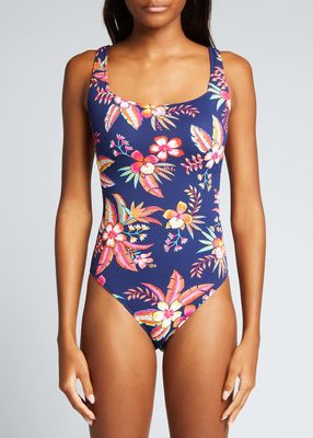 Island Cays Tropical Reversible One-Piece Swimsuit