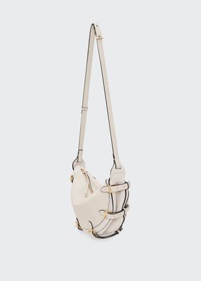 Play Mixed Leather Buckle Crossbody Bag
