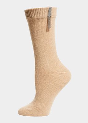 Cashmere Socks w/ Monili Fringe