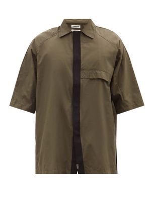 Tom Wood - Achille Water-repellent Shell Short-sleeved Shirt - Mens - Green