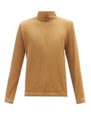 Séfr - Leam Roll-neck Cotton-blend Sweater - Mens - Beige