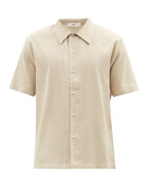 Séfr - Sunheam Cotton-blend Bouclé Shirt - Mens - Light Grey