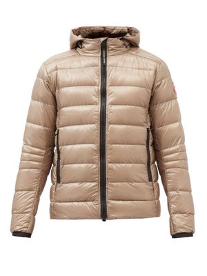 Canada Goose - Crofton Hooded Quilted Down Coat - Mens - Beige