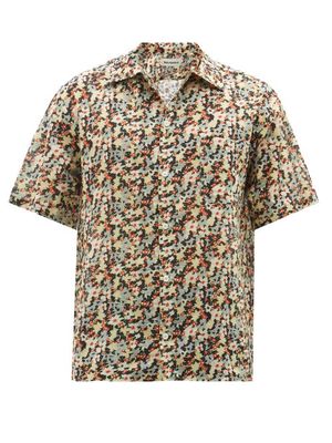Molly Goddard - Josef Floral-print Cotton Shirt - Mens - Green Multi