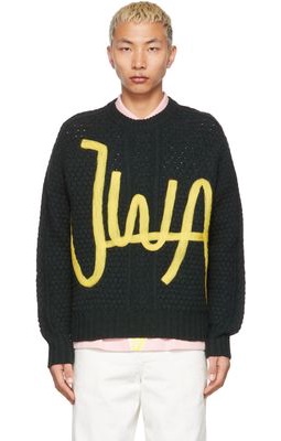 JW Anderson Green & Yellow 'JWA' Sweater