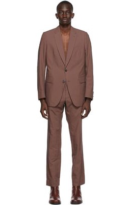 Dries Van Noten Brown Seersucker Suit