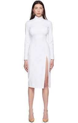 Wolford White Amina Muaddi Edition Turtleneck Dress
